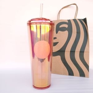 Starbucks Rose Gold Rainbow Iridescent Tumbler